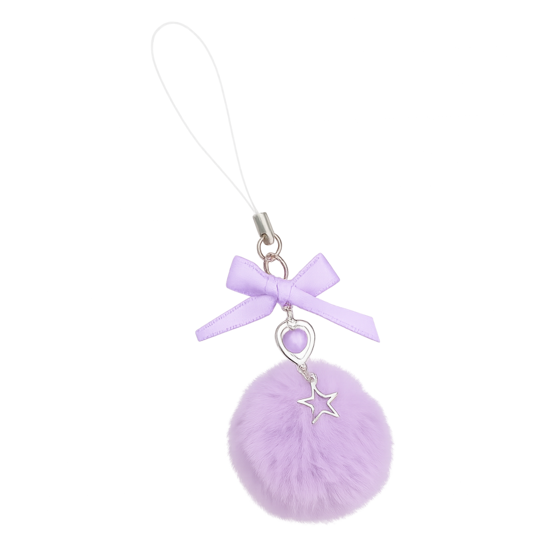 Lilac Pom Pom Charm