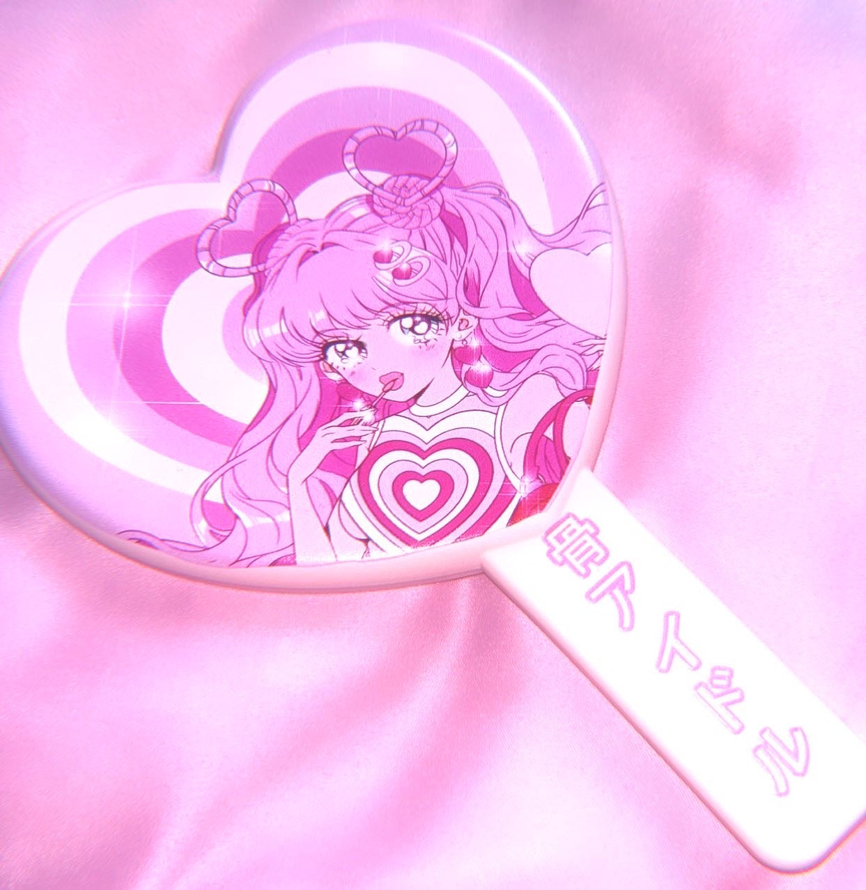 Kandi Pink Heart Mirror