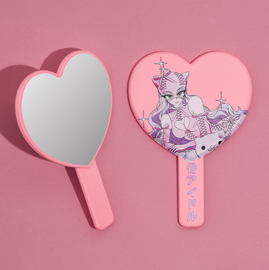 Neko Katsumi Pink Heart Mirror