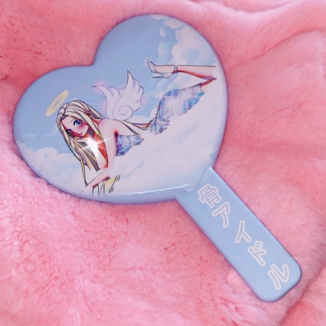 Bone Idol Angel Energy Blue Heart Mirror