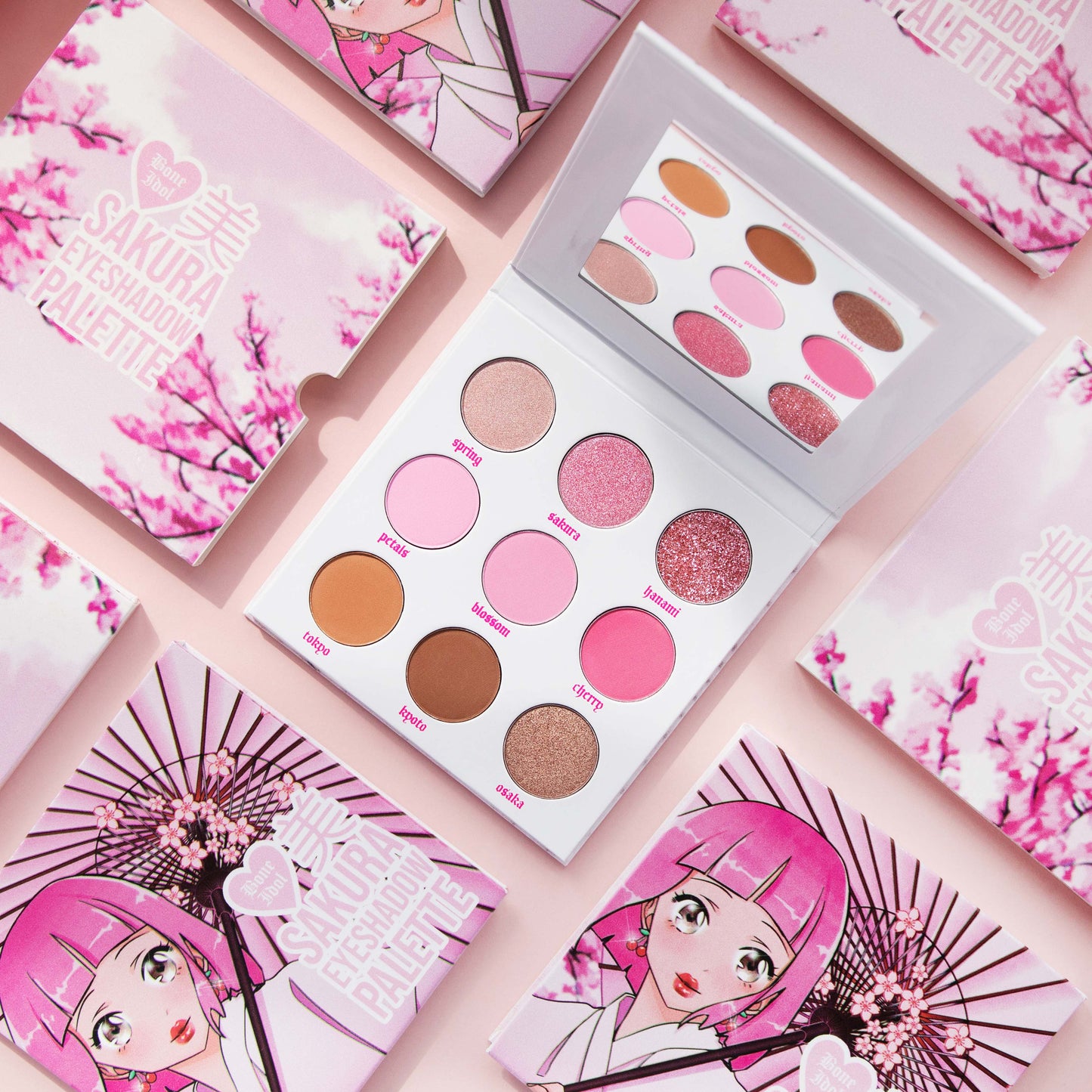 CHERRY BLOSSOM BUNDLE - ANIME THEMED ALTERNATIVE SAKURA PINK MAKEUP AND ACCESSORY BUNDLE
