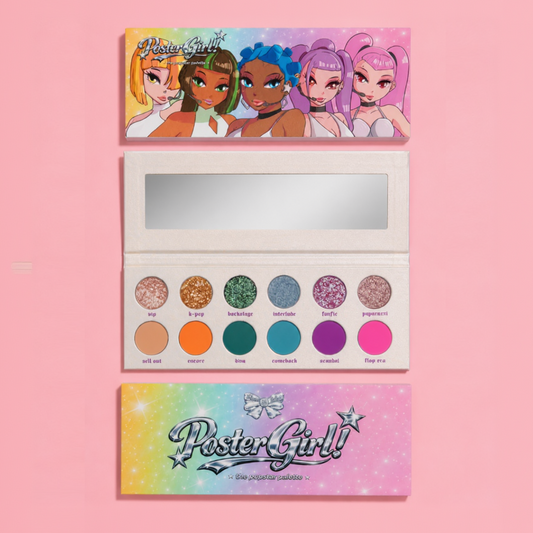 BONE IDOL POSTER GIRL EYESHADOW PALETTE - ANIME KPOP THEMED VEGAN MATTE & SHIMMER EYESHADOW