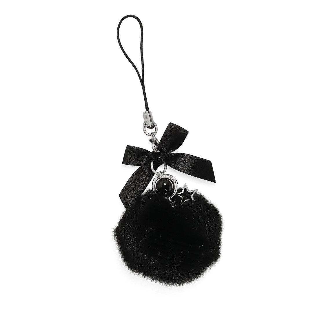 Black Pom Pom Charm