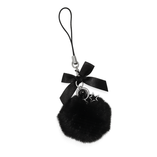 Black Pom Pom Charm