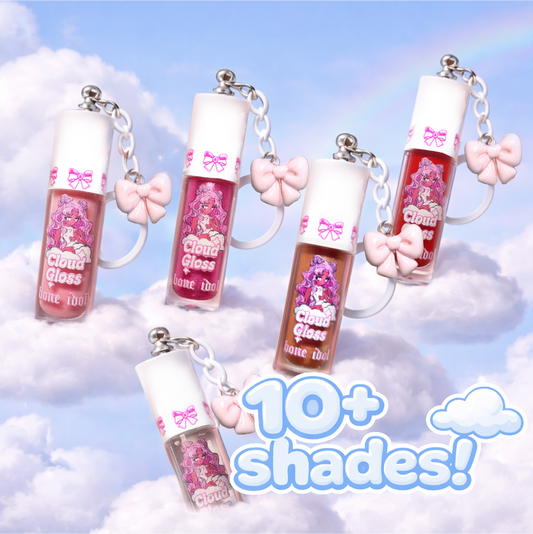 BONE IDOL CLOUD GLOSS LIPGLOSS - NON-STICKY KAWAII KEYCHAIN LIPGLOSS