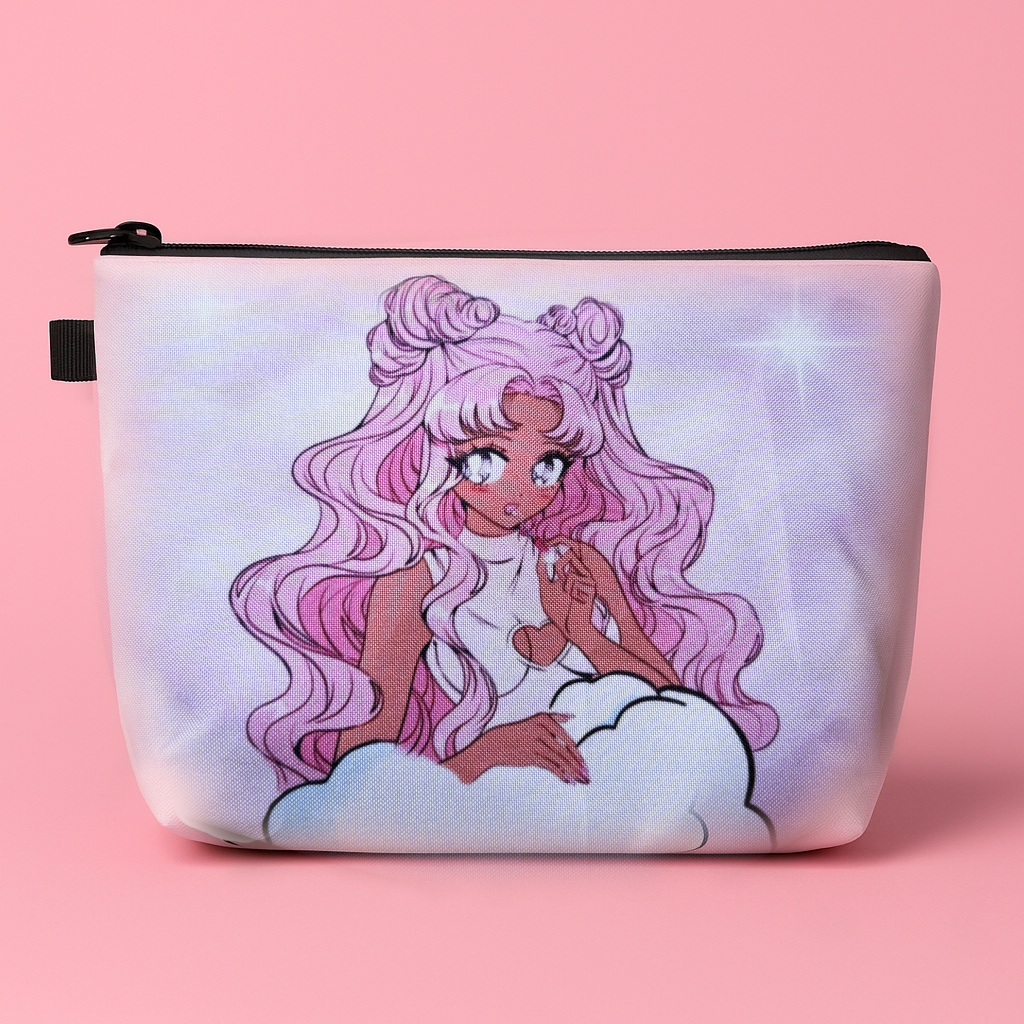 BONE IDOL MAKEUP POUCH - ANIME PRINT ZIP CLOSURE MAKEUP BAG