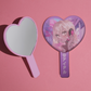 BONE IDOL HEART SHAPED ANIME PRINT HAND MIRROR - MULTIPLE DESIGNS!