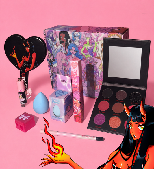 HOTTER THAN HELL BUNDLE - GOTHIC ANIME THEMED ALTERNATIVE DARK MAKEUP AND ACCESSORY BUNDLE