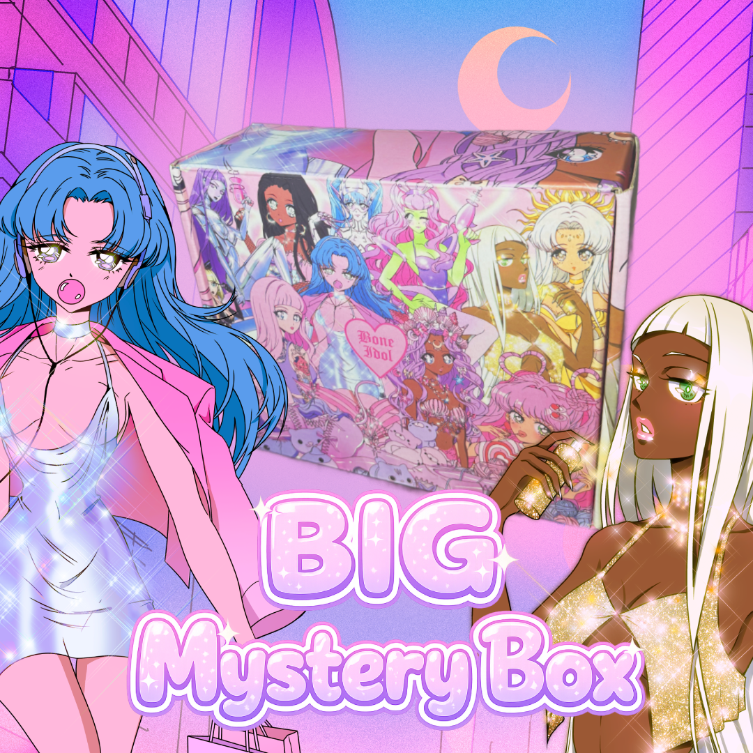 BIG KAWAII BEAUTY MYSTERY BOX BY BONE IDOL (MAKEUP & ANIME ACCESSORIES)