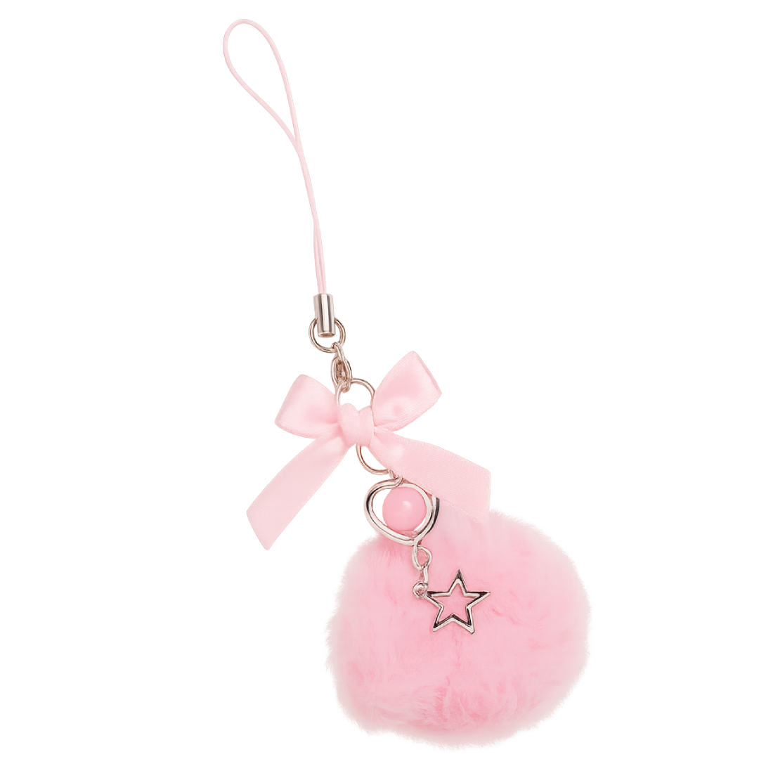 Pink Pom Pom Charm