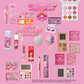 PRETTY IN PINK BONE IDOL BEAUTY MYSTERY BOX (PINK & NUDE COLOUR THEME MAKEUP & ANIME ACCESSORIES)