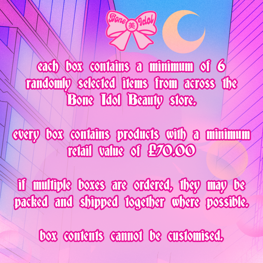 BIG KAWAII BEAUTY MYSTERY BOX BY BONE IDOL (MAKEUP & ANIME ACCESSORIES)