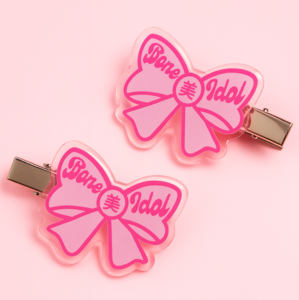 Bone Idol Bow Hair Clips