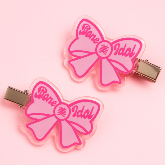 Bone Idol Bow Hair Clips