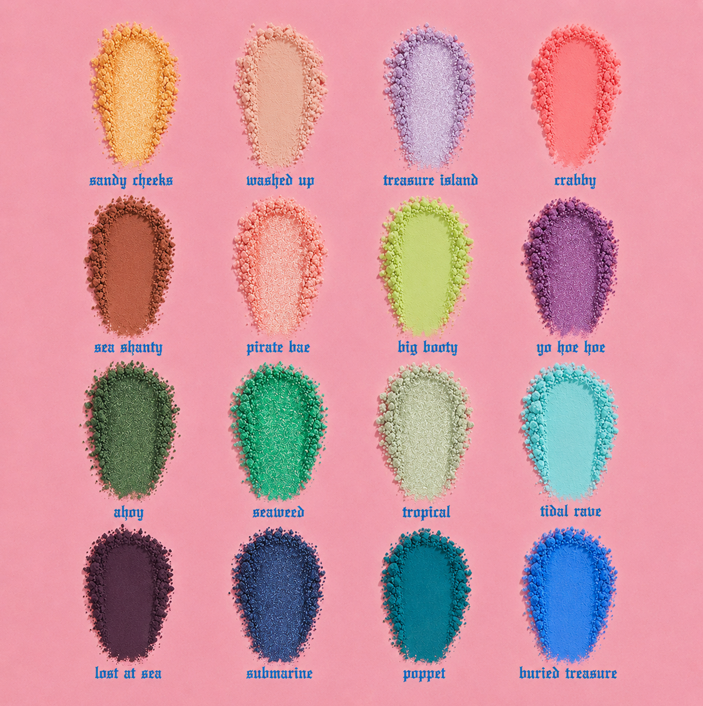 TREASURE ISLAND EYESHADOW PALETTE - ANIME SUMMER PIRATE THEMED VEGAN MATTE & SHIMMER EYESHADOW