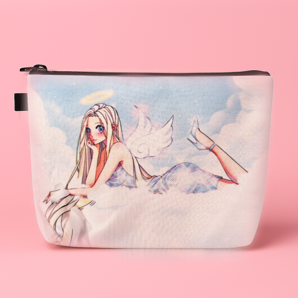 BONE IDOL MAKEUP POUCH - ANIME PRINT ZIP CLOSURE MAKEUP BAG