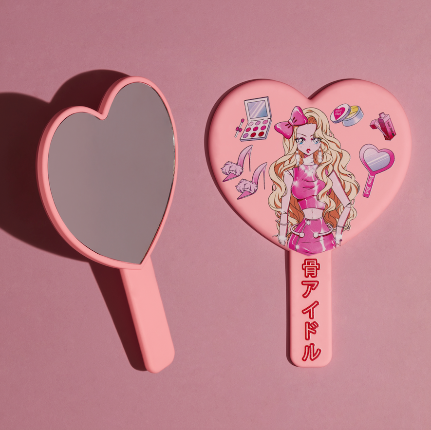 Doll Face pink Heart Mirror